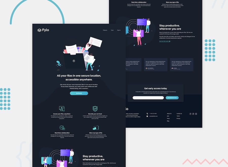 Fylo Files Landing page